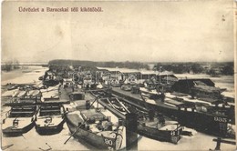 T2/T3 1913 Baracska, Baracka; Téli Kikötő, DSH Uszályok. Borkovits Nándor Kiadása / Winter Port, Barges (EK) - Sin Clasificación