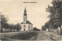 T2/T3 1913 Gombos, Bogojeva, Bogojevo;  Utca, Templom / Street View, Church (fl) - Ohne Zuordnung