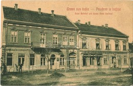 T3 1910 India, Indija; Hotel Bahnhof Horn Und Grand Hotel National / Vasúti Szálloda, Nemzeti Nagyszálloda. W. L. 825. / - Ohne Zuordnung