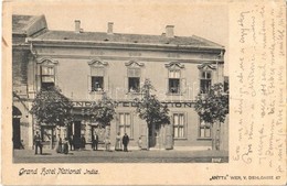 T3/T4 1907 India, Indija; Nemzeti Szálloda / Grand Hotel National. 'Anitta' Wien + 'INDIA - VINKOVCE 170. SZ.' Vasúti Mo - Ohne Zuordnung