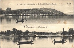 T2/T3 1907 Titel, Duna Gőzhajózási Tásaság ügynöksége, Kikötő, Tisza Részlet, Csónakok, Uszályok, Gőzhajók. Phot. Oldal  - Ohne Zuordnung