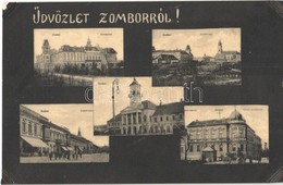 T2/T3 1907 Zombor, Sombor; Vármegyeház, Kossuth Lajos Utca, Erzsébet Liget, Városháza, Szerb Képezde / County And Town H - Ohne Zuordnung