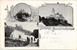 T2 1901 Fraknó, Forchtenstein; Vár, Andreas Wegscheidler Vendéglője / Schloss, Gastwirt, Gasthaus / Castle, Restaurant.  - Sin Clasificación