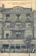 ** T2 De Panne, La Panne; Avenue De La Mer, Hotel De La Grande Place, Hotel Restaurant J. Acou-Viaene - Autres & Non Classés