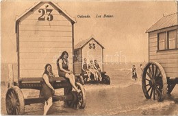 T2/T3 1915 Ostend, Oostende, Ostende; Les Bains / Beach, Cabins, Bathers (EK) - Otros & Sin Clasificación