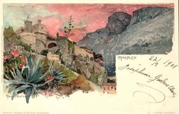 T2 1901 Monaco. Carte Postale Artistique De Velten No. 465. Litho S: Manuel Wielandt - Autres & Non Classés