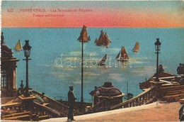 T2 1958 Monte-Carlo, Les Terrasses Et Régates / Terrace, Sailboats - Sonstige & Ohne Zuordnung