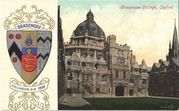 ** T1 Oxford, Brasenose College. Coat Of Arms. Valentine's Series - Sonstige & Ohne Zuordnung