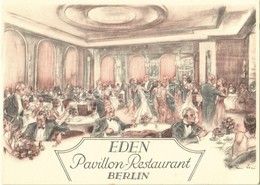 ** T1/T2 Berlin, Eden Hotel, Pavillon-Restaurant, Interior, Advertisement Card (14,8 Cm X 10,5 Cm) - Non Classés