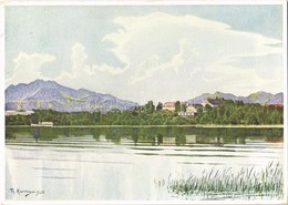 T2/T3 1943 Herrenchiemsee, Schlosshotel / Palace Hotel, Lake, Steamship S: Kurringer (14,7 Cm X 10,4 Cm) (creases) - Non Classés