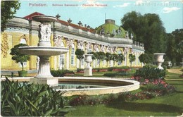 ** T2 Potsdam, Schloss Sanssouci, Oberste Terrasse / Palace, Upper Terrace, Fountain - Ohne Zuordnung