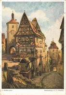 T3 Rothenburg Ob Der Tauber, Plönlein, Art Postcard S: L. Mössler (14,9 Cm X 10,4 Cm) (tiny Pinholes) - Ohne Zuordnung