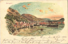 T2 1900 Bergen. Litho - Autres & Non Classés