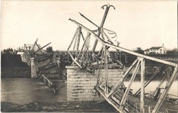 * T1/T2 Livenza, Gesprengte Brücke / WWI Destruction, Destroyed Bridge. Photo - Otros & Sin Clasificación