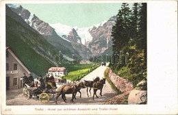 ** T1/T2 Trafoi (Südtirol), Hotel Zur Schönen Aussicht Und Trafoi Hotel, Edelweis, Horse Cart - Otros & Sin Clasificación