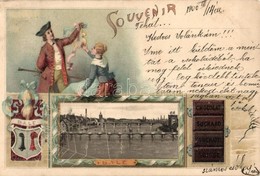 T2 1900 Basel, Bale; Chocolat Suchard / Chocolate Advertisement Card, Litho - Sonstige & Ohne Zuordnung