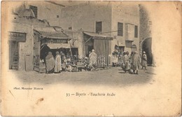 * T2/T3 1904 Bizerte, Boucherie Arabe / Arabian Butcher Shop, Folklore (EK) - Autres & Non Classés