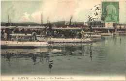 T1 1914 Bizerte, La Pecherie, Les Torpilleurs / Marina, Fishing Boats. TCV Card - Autres & Non Classés