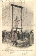 T2/T3 1902 Le Bardo (Tunis), Pendaison Au Bardo, Le Bourreau Fixant Les Cordes / Public Hanging, Executioner Fixing The  - Otros & Sin Clasificación