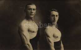 * T2/T3 Erőművészek / Kraft-Akrobaten / Circus Strongmen Acrobats. Gasché Gusztáv Photo (EK) - Ohne Zuordnung