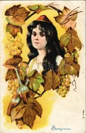 * T2 Hongroise / Hungarian Lady With Grapes. Serie B. Litho - Non Classés