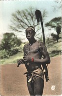 ** T2 Guinée Francaise, Bassari Au Sabre Empanaché / Bassari Warrior With Plumed Sabre, Guinean Folklore - Non Classificati