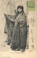 T1/T2 1903 Bédouine Du Sud / Bedouin Woman, Tunisian Folklore. TCV Card - Non Classés