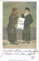 T2 1900 Zsidó Férfiak. Csokonai Nyomda Kiadványa, Debrecen / Jewish Men, Judaica Art Postcard S: Butkievicz - Non Classés