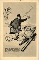 ** T3 Vive La France! Pont-a-Mousson. Ed. Strache Nationale Postkarte Nr. 37. / WWI K.u.k. Anti-French Military Art Post - Ohne Zuordnung