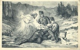 ** T2/T3 Spende Für Arme Soldaten / WWI K.u.K. (Austro-Hungarian) Military Art Postcard, Injured Soldier With Jesus. Sen - Non Classés