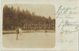 T2 1900 Piliscsaba, Teniszező Katonák / Hungarian Soldiers Playing Tennis. Photo - Ohne Zuordnung