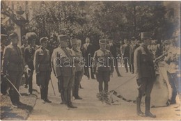 ** T2 IV. Károly Király és A Hadsereg Főparancsnoksága Csapatszemlén / Charles I Of Austria And His Army Headquarters At - Ohne Zuordnung