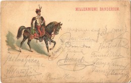 T3 1903 Milleniumi Banderium. Rigler József Ede Rt. Kiadása / Hungarian Cavalryman, Uniform. Litho (EK) - Sin Clasificación