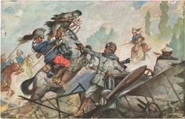 T2/T3 Der Weltkrieg 1914/15. Fliegeroffiziere Verteidigen Ihren Apparat Gegen Französische Dragoner. Moriz & Barschall N - Ohne Zuordnung