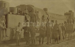 ** T1/T2 Osztrák-magyar Katonák Páncélvonat Mellett / Panzerzug / WWI Austro-Hungarian K.u.K. Military, Soldiers Next To - Sin Clasificación