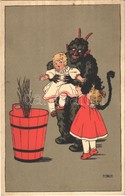 T2 1913 Krampus With Children. M. Munk Vienne Nr. 730. S: P. Ebner - Sin Clasificación