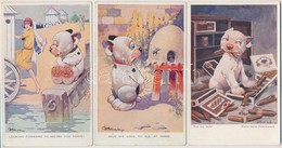** 6 Db RÉGI Bonzo Művész Kutya Motívum Képeslap / 6 Pre-1945 Bonzo Dog Art Motive Postcards - Ohne Zuordnung
