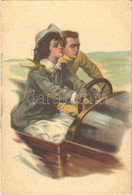 ** T2 Couple In An Automobile, Art Postcard - Sin Clasificación