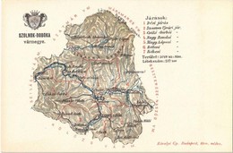 ** T2/T3 Szolnok-Doboka Vármegye Térképe. Kiadja Károlyi Gy. /  Comitatul Solnoc-Dabaca / Szolnok-Doboka County Map - Sin Clasificación