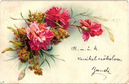 T3 1899 Flowers. Floral Greeting Art Postcard, Litho (EK) - Sin Clasificación