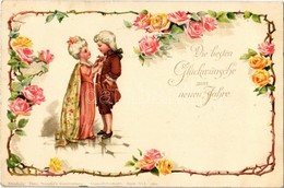 ** T1 Die Besten Glückwünsche Zum Neuen Jahre / New Year Greeting Art Postcard, Theo. Stroefer's KUnstverlag Aquarell Po - Non Classés