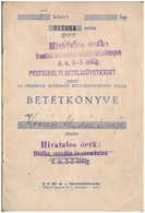 Pestújhely 1938. 'Pestújheyli Hitelszövetkezet Mint Az Országos Központi Hitelszövetkezet Tagja' Betétkönyv Bejegyzésekk - Sin Clasificación