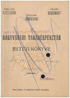 Románia / Oradea (Nagyvárad) 1925. 'Nagyváradi Takarékpénztár' Betéti Könyve, Bejegyzésekkel, Bélyegzéssel - Sin Clasificación