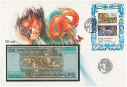 Brazília 1984. 200C Felbélyegzett Borítékban, Bélyegzéssel T:I 
Brasil 1984. 200 Cruzeiros In Envelope With Stamp And Ca - Non Classés