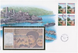 Monaco 1997. 20Fr Felbélyegzett Borítékban, Bélyegzéssel T:I 	
Monaco 1997. 20 Francs In Envelope With Stamp And Cancell - Non Classés