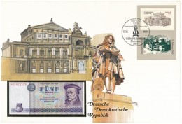 NDK 1975. 5M Felbélyegzett Borítékban, Bélyegzéssel T:I 
GDR 1975. 5 Mark In Envelope With Stamp And Cancellation C:UNC - Sin Clasificación