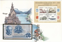 Norvégia 1977. 10K Felbélyegzett Borítékban, Bélyegzéssel T:I 
Norway 1977. 10 Kroner In Envelope With Stamp And Cancell - Sin Clasificación