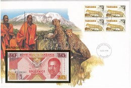 Tanzánia 1993. 50Sh Felbélyegzett Borítékban, Bélyegzéssel T:I 
Tanzania 1993. 50 Shilingi In Envelope With Stamp And Ca - Sin Clasificación