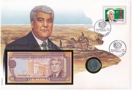 Türkmenisztán 'Szaparmurat Nijazov' Felbélyegzett Borítékban, Bélyegzéssel, Benne Türkmenisztán 1993. 10M Bankjegy és 19 - Sin Clasificación