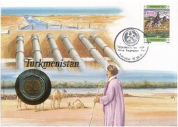Türkmenisztán Felbélyegzett Borítékban, Bélyegzéssel Benne Oroszország 1992. 50R Német Nyelvű Leírással T:I 
Turkmenista - Sin Clasificación